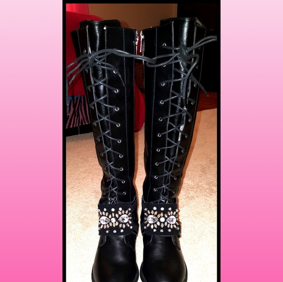 tall rhinestone boots